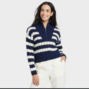 A New Day - Women's Mock Turtle Neck Quarter
Zip Pullover Sweater various sizes